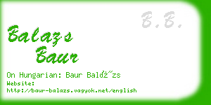 balazs baur business card